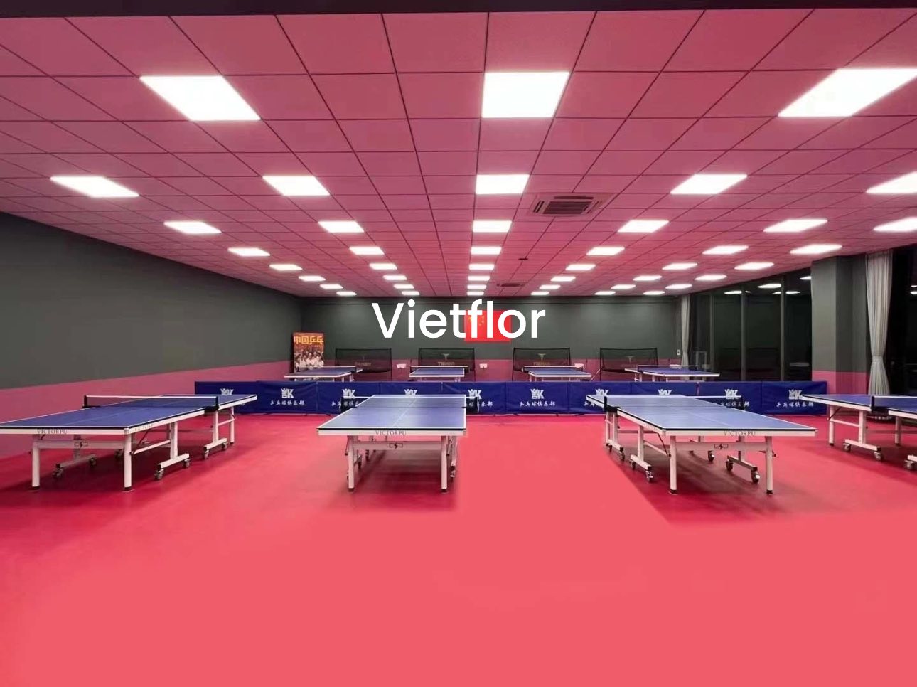 thảm vinyl thể thao vietflor bóng sàn